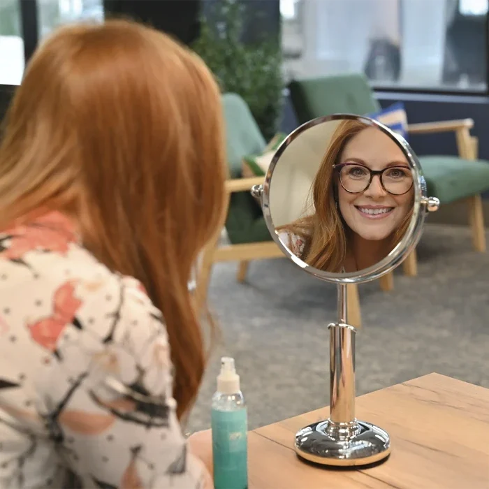 Eye Doctor North Royalton OH redhead woman